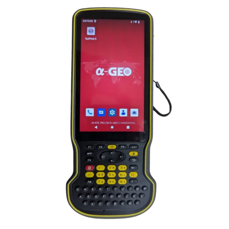 a-geo-s60III-controller-surveying-equipment-with-rod-and-handle-android-software-front-photo